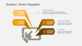 高端金色进化系列 信息图PPT图表(49)