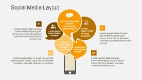 高端金色社交媒体布局PPT图表(56)