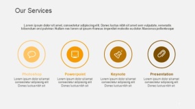 高端金色服务内容PPT图表(7)