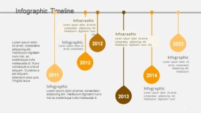 高端金色信息图时间线PPT图表(72)