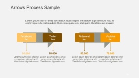 高端金色箭头过程示例PPT图表(79)