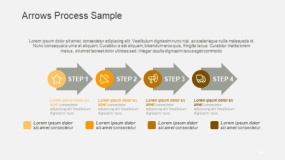 高端金色箭头过程示例PPT图表(84)