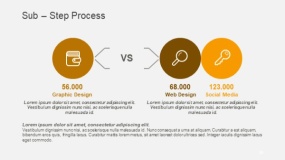 高端金色子级和步骤过程PPT图表(86)