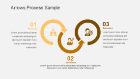 高端金色箭头过程示例PPT图表(87)