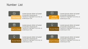 高端金色号码列表 PPT图表(95)