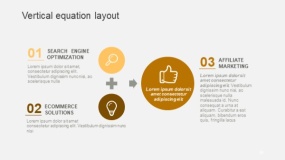 高端金色垂直方程布局PPT图表(96)