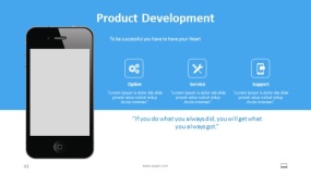 蓝色产品开发PPT图表