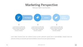 蓝色营销视角PPT图表