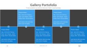 蓝色组合图库PPT图表