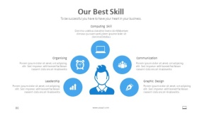 蓝色技能展示PPT图表