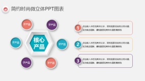 简约时尚多彩微立体PPT图表(56)