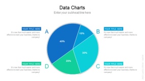 4个数据份额百分比 PPT饼图