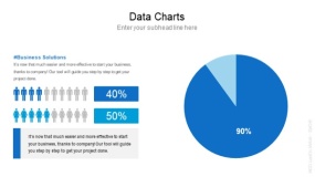 两个数据占比 PPT圆形饼图