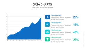 扁平面积趋势图 PPT数据图表