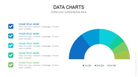 创意半圆环形图 仪表盘PPT图表