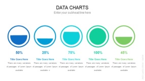 圆环边框 液体填充效果PPT饼图