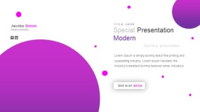 魅力紫色工作汇报PPT图表下载(10)