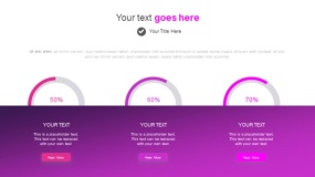 魅力紫色工作汇报PPT图表下载(18)