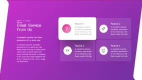 魅力紫色工作汇报PPT图表下载(2)