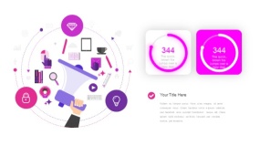 魅力紫色工作汇报PPT图表下载(29)