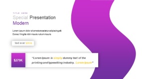 魅力紫色工作汇报PPT图表下载(3)