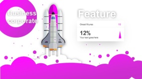 魅力紫色工作汇报PPT图表下载(90)