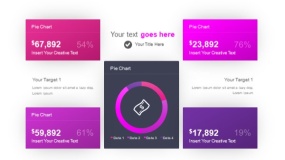 魅力紫色工作汇报PPT图表下载(93)