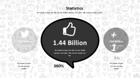 文艺淡雅浅灰色PPT图表(49)