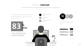 文艺淡雅浅灰色PPT图表(58)