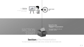 文艺淡雅浅灰色PPT图表(66)