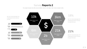 文艺淡雅浅灰色PPT图表(96)