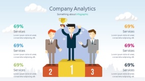 蓝天云朵背景矢量卡通风格PPT图表下载(12)