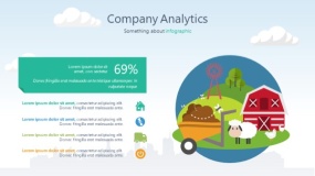 蓝天云朵背景矢量卡通风格PPT图表下载(25)