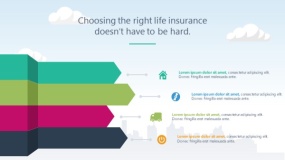 蓝天云朵背景矢量卡通风格PPT图表下载(31)