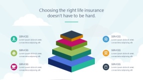 蓝天云朵背景矢量卡通风格PPT图表下载(44)