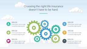 蓝天云朵背景矢量卡通风格PPT图表下载(53)