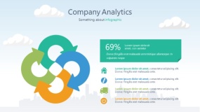 蓝天云朵背景矢量卡通风格PPT图表下载(61)