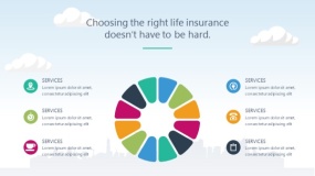 蓝天云朵背景矢量卡通风格PPT图表下载(71)