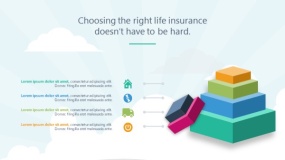 蓝天云朵背景矢量卡通风格PPT图表下载(73)