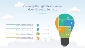 蓝天云朵背景矢量卡通风格PPT图表下载(82)