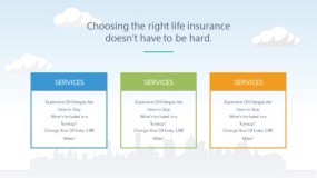 蓝天云朵背景矢量卡通风格PPT图表下载(84)