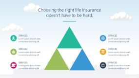 蓝天云朵背景矢量卡通风格PPT图表下载(95)