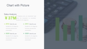 蓝绿色带图片的图表PPT图表下载(158)