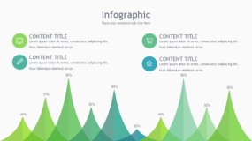 蓝绿色三角形层叠PPT图表下载(169)