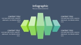 蓝绿色5层水平形状PPT图表下载(183)