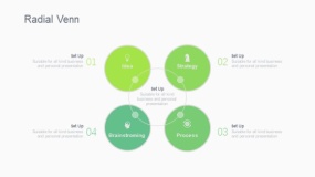 蓝绿色4个圆并列PPT图表下载(26)