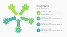 蓝绿色5个箭头指向中心PPT图表下载(43)