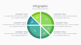 蓝绿色6个扇形PPT图表下载(50)