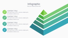 蓝绿色5层金字塔PPT图表下载(69)