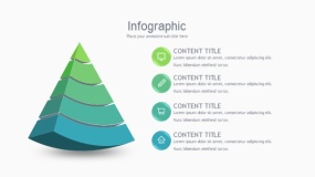 蓝绿色5层立方金字塔PPT图表下载(70)